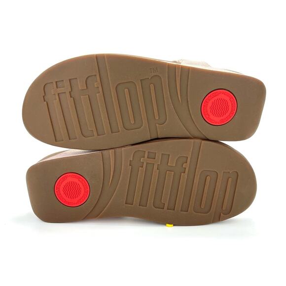 Fitflop Lulu Thong-Toe Sandal/Flip Flop Size 10 Rose Gold Arch Support Cushioned - Picture 7 of 16